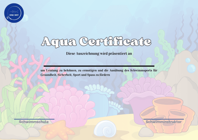 Beispiel eines Aqua Zertifikats